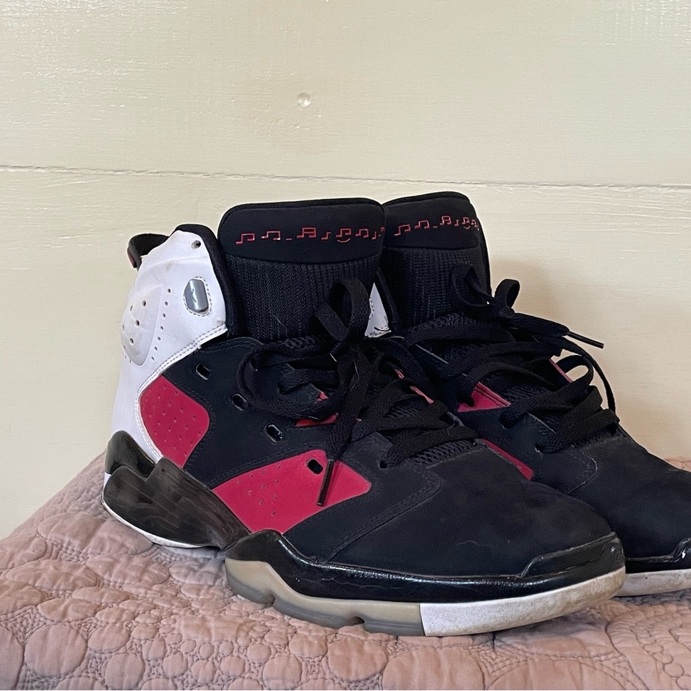 Black and Red Air Jordan High-Top Sneakers